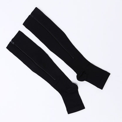 Toe Freedom Compression Socks - Comfortable, Breathable, and Quick - Drying for All - Day Wear, Sports, and Fitness - Polyester Knit Fabric, Side Zipper, and Toeless Design - DicartluzeDicartluzeToe Freedom Compression Socks - Comfortable, Breathable, and Quick - Drying for All - Day Wear, Sports, and Fitness - Polyester Knit Fabric, Side Zipper, and Toeless Design