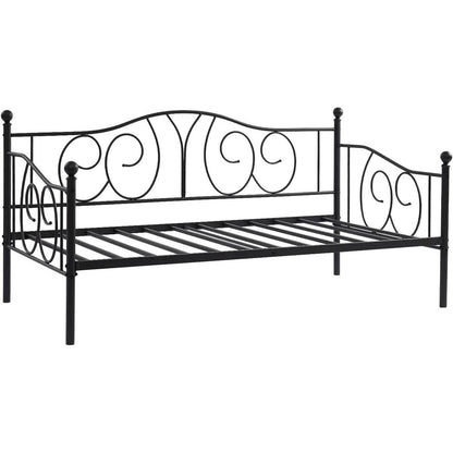Twin size French Country Style Black Metal Day Bed Frame - DicartluzeBedroom > Bed Frames > DaybedsDicartluzeTwin size French Country Style Black Metal Day Bed Frame
