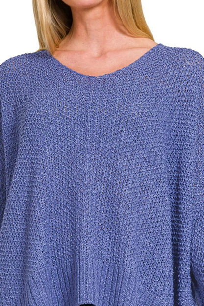Zenana Dolman Sleeve V - Neck Sweater - DicartluzeDicartluzecc78b972 - 3c41 - 4c22 - 9271 - 7c41279534f6 - Max - Origin